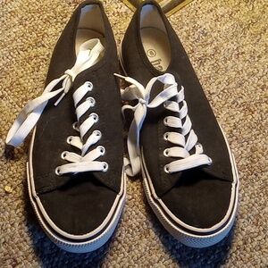 Classic Black Canvas Sneakers